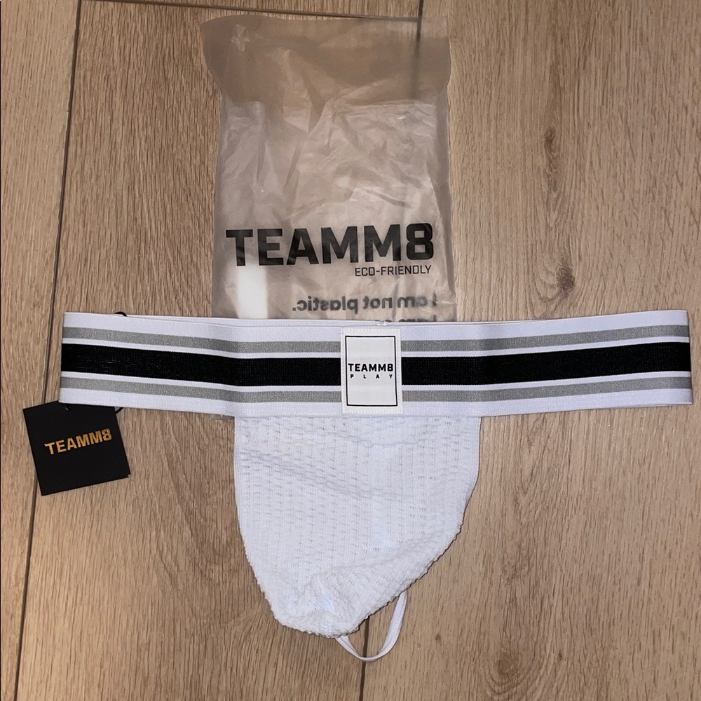 Teamm8 Chalk White Locker Room Jock Thong - Picture 4 of 7